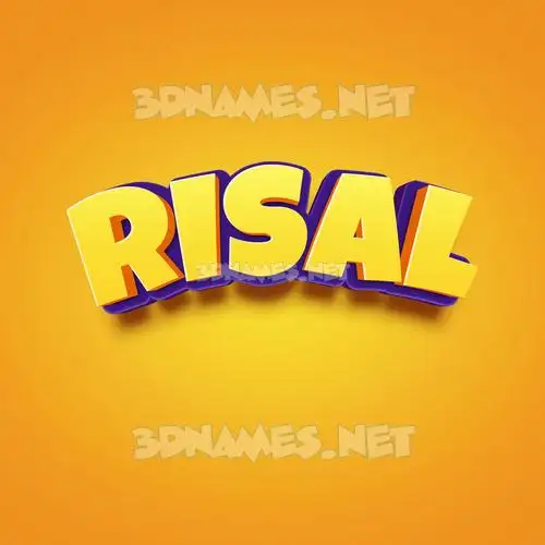 risal in Orange Toon style - 3D name wallpaper risal in Orange Toon style - 3D name wallpaper