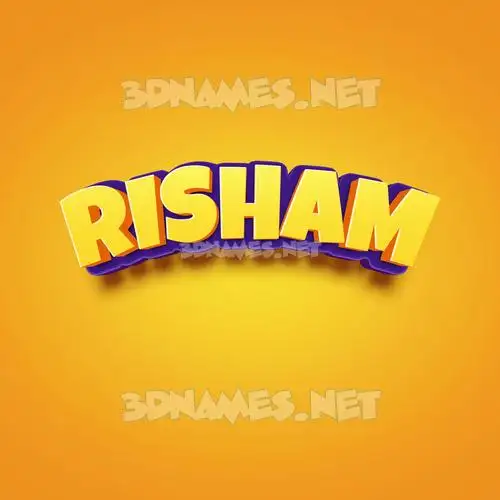 risham in Orange Toon style - 3D name wallpaper risham in Orange Toon style - 3D name wallpaper