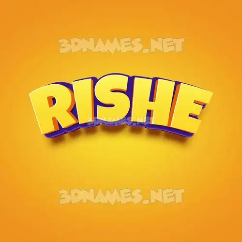 rishe in Orange Toon style - 3D name wallpaper rishe in Orange Toon style - 3D name wallpaper