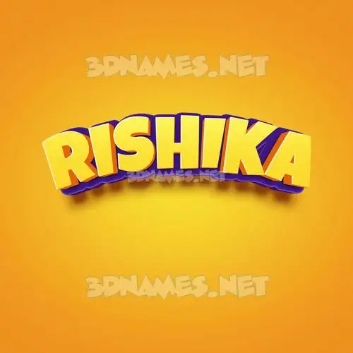 rishika in Orange Toon style - 3D name wallpaper rishika in Orange Toon style - 3D name wallpaper