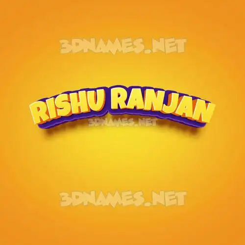 rishu ranjan in Orange Toon style - 3D name wallpaper rishu ranjan in Orange Toon style - 3D name wallpaper