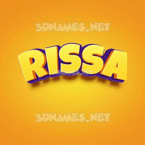 rissa in Orange Toon style - 3D name wallpaper rissa in Orange Toon style - 3D name wallpaper