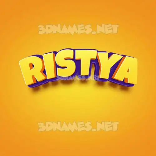 ristya in Orange Toon style - 3D name wallpaper ristya in Orange Toon style - 3D name wallpaper