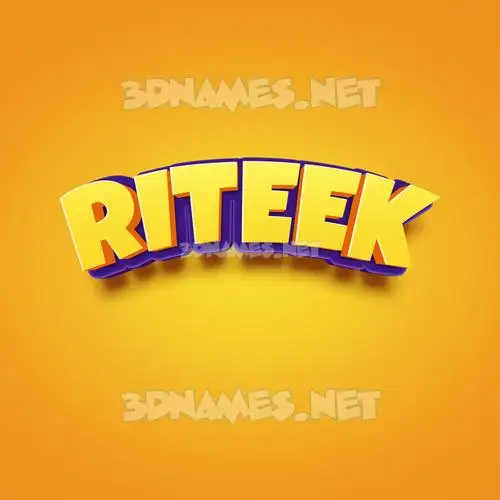 riteek in Orange Toon style - 3D name wallpaper riteek in Orange Toon style - 3D name wallpaper