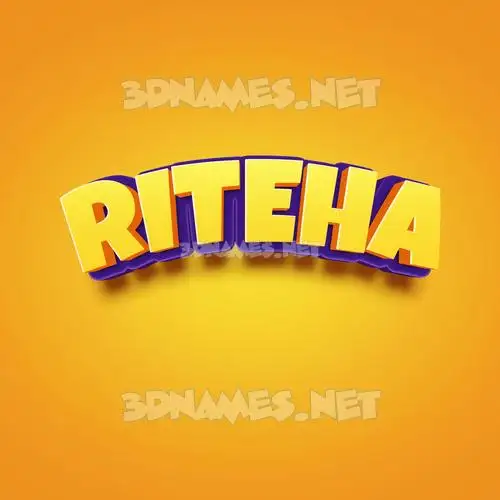 riteha in Orange Toon style - 3D name wallpaper riteha in Orange Toon style - 3D name wallpaper