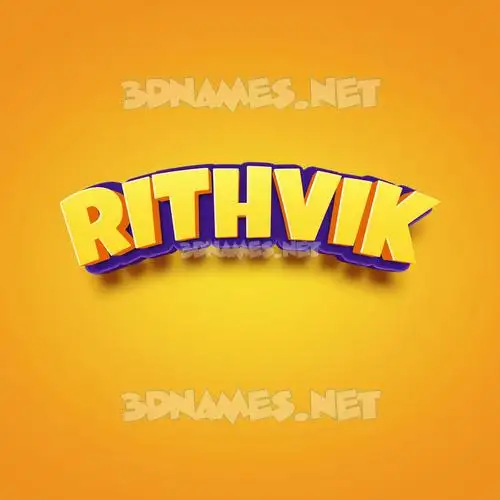 rithvik in Orange Toon style - 3D name wallpaper rithvik in Orange Toon style - 3D name wallpaper