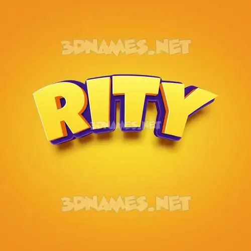 rity in Orange Toon style - 3D name wallpaper rity in Orange Toon style - 3D name wallpaper