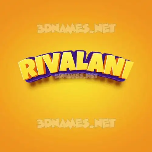 rivalani in Orange Toon style - 3D name wallpaper rivalani in Orange Toon style - 3D name wallpaper