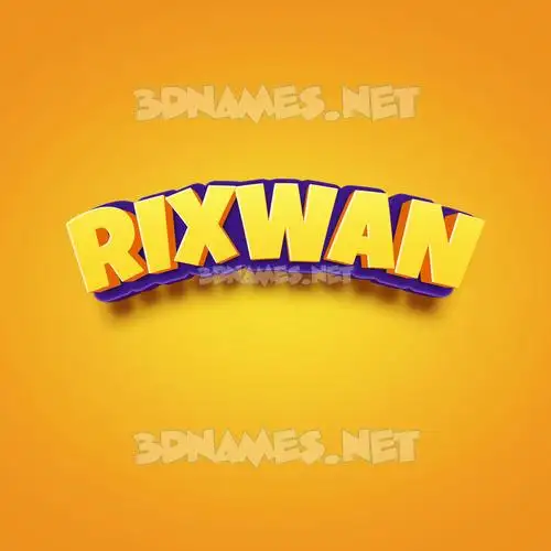 rixwan in Orange Toon style - 3D name wallpaper rixwan in Orange Toon style - 3D name wallpaper