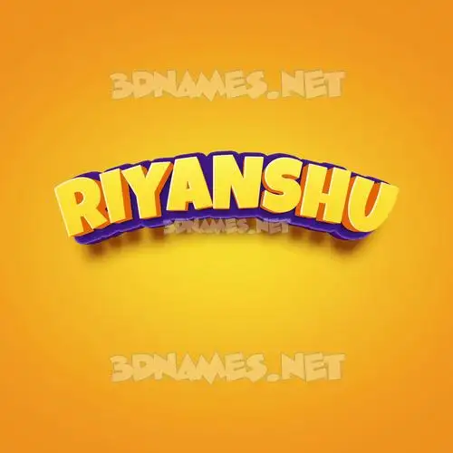 riyanshu in Orange Toon style - 3D name wallpaper riyanshu in Orange Toon style - 3D name wallpaper