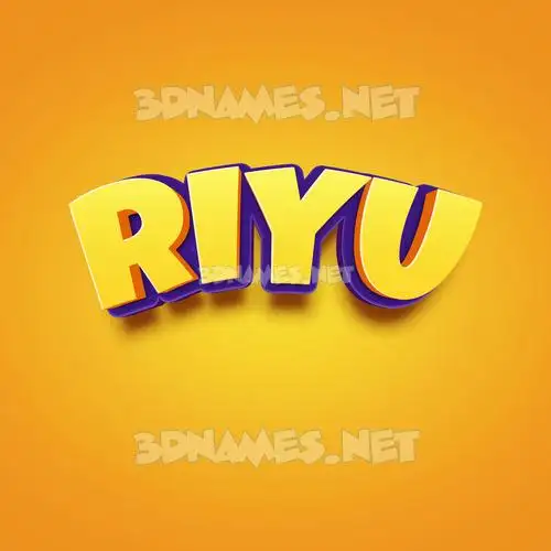 riyu in Orange Toon style - 3D name wallpaper riyu in Orange Toon style - 3D name wallpaper