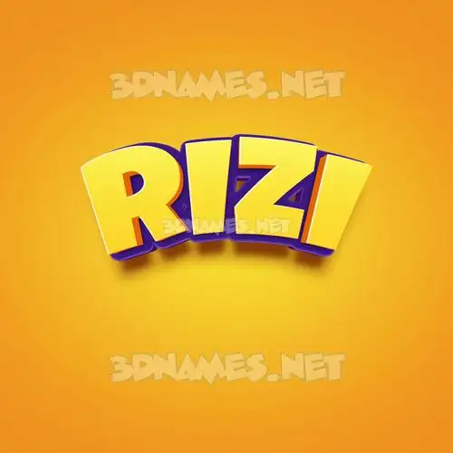 rizi in Orange Toon style - 3D name wallpaper rizi in Orange Toon style - 3D name wallpaper