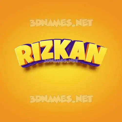 rizkan in Orange Toon style - 3D name wallpaper rizkan in Orange Toon style - 3D name wallpaper