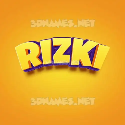 rizki in Orange Toon style - 3D name wallpaper rizki in Orange Toon style - 3D name wallpaper
