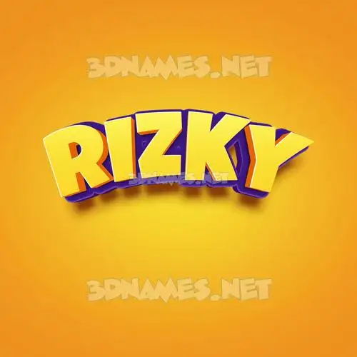 rizky in Orange Toon style - 3D name wallpaper rizky in Orange Toon style - 3D name wallpaper