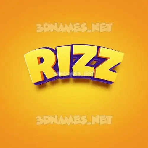 rizz in Orange Toon style - 3D name wallpaper rizz in Orange Toon style - 3D name wallpaper