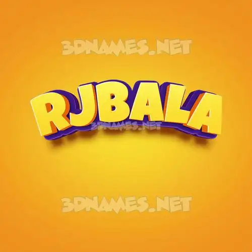 rjbala in Orange Toon style - 3D name wallpaper rjbala in Orange Toon style - 3D name wallpaper