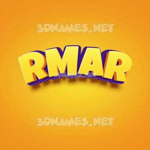 rmar in Orange Toon style - 3D name wallpaper rmar in Orange Toon style - 3D name wallpaper