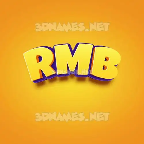 rmb in Orange Toon style - 3D name wallpaper rmb in Orange Toon style - 3D name wallpaper