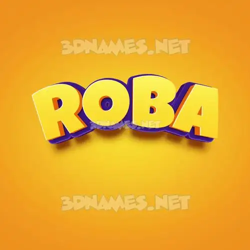 roba in Orange Toon style - 3D name wallpaper roba in Orange Toon style - 3D name wallpaper
