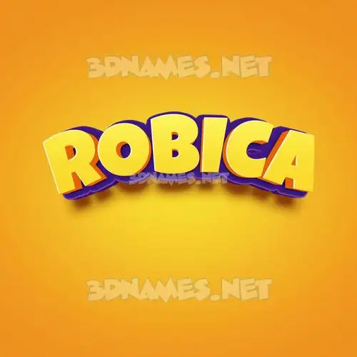 robica in Orange Toon style - 3D name wallpaper robica in Orange Toon style - 3D name wallpaper