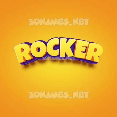 rocker in Orange Toon style - 3D name wallpaper rocker in Orange Toon style - 3D name wallpaper
