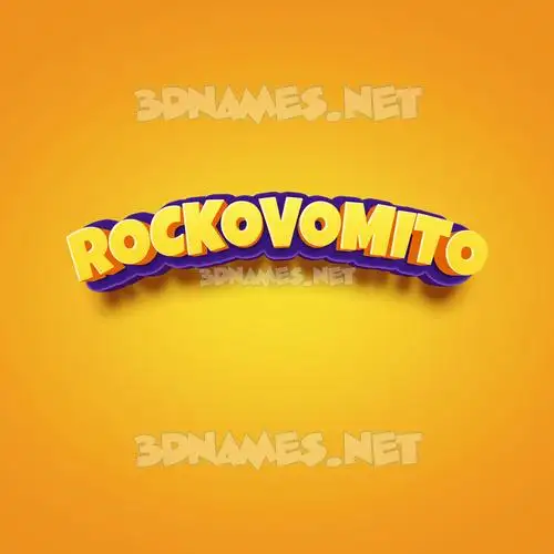 rockovomito in Orange Toon style - 3D name wallpaper rockovomito in Orange Toon style - 3D name wallpaper