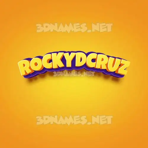rockydcruz in Orange Toon style - 3D name wallpaper rockydcruz in Orange Toon style - 3D name wallpaper