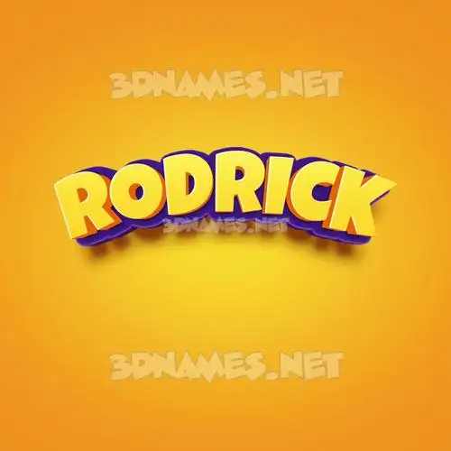 rodrick in Orange Toon style - 3D name wallpaper rodrick in Orange Toon style - 3D name wallpaper