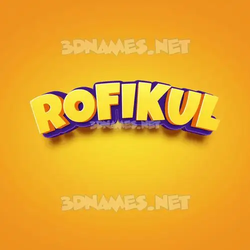 rofikul in Orange Toon style - 3D name wallpaper rofikul in Orange Toon style - 3D name wallpaper