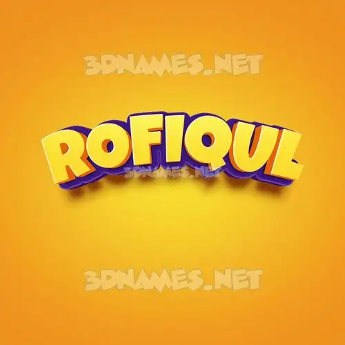 rofiqul in Orange Toon style - 3D name wallpaper rofiqul in Orange Toon style - 3D name wallpaper