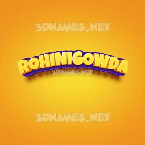 rohinigowda in Orange Toon style - 3D name wallpaper rohinigowda in Orange Toon style - 3D name wallpaper
