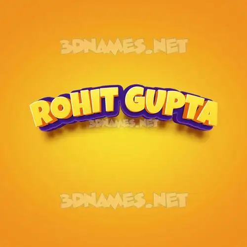 rohit gupta in Orange Toon style - 3D name wallpaper