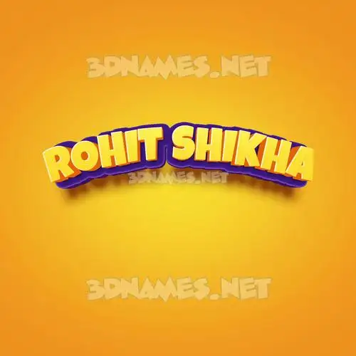 rohit shikha in Orange Toon style - 3D name wallpaper rohit shikha in Orange Toon style - 3D name wallpaper