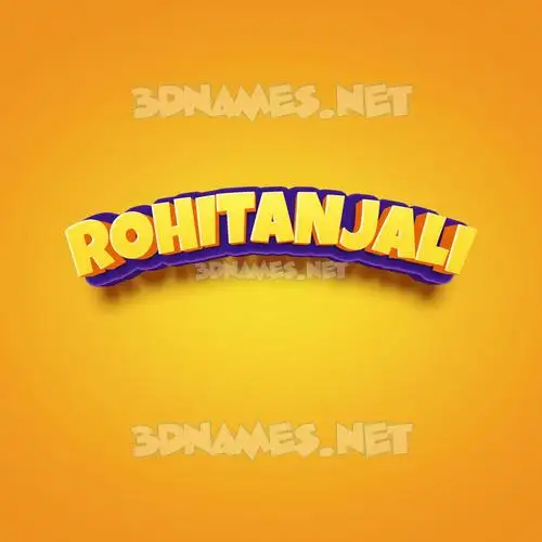 rohitanjali in Orange Toon style - 3D name wallpaper rohitanjali in Orange Toon style - 3D name wallpaper