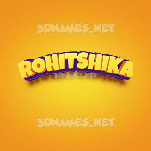 rohitshika in Orange Toon style - 3D name wallpaper rohitshika in Orange Toon style - 3D name wallpaper