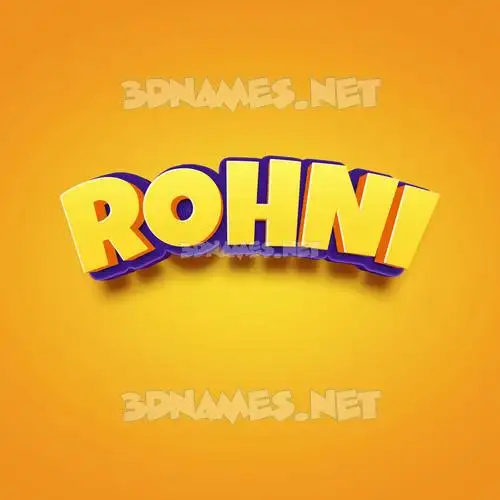 rohni in Orange Toon style - 3D name wallpaper rohni in Orange Toon style - 3D name wallpaper