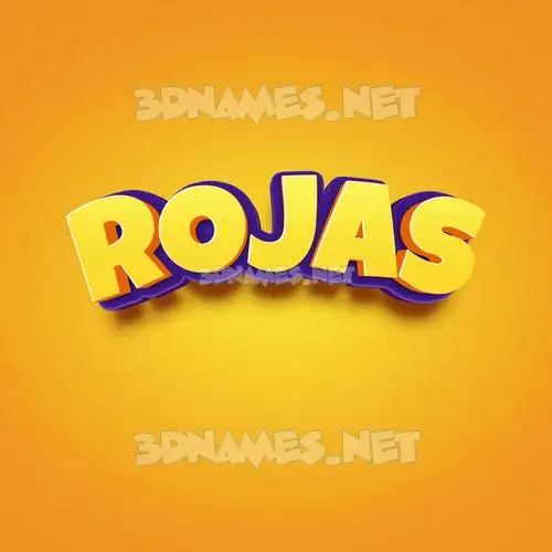 rojas in Orange Toon style - 3D name wallpaper