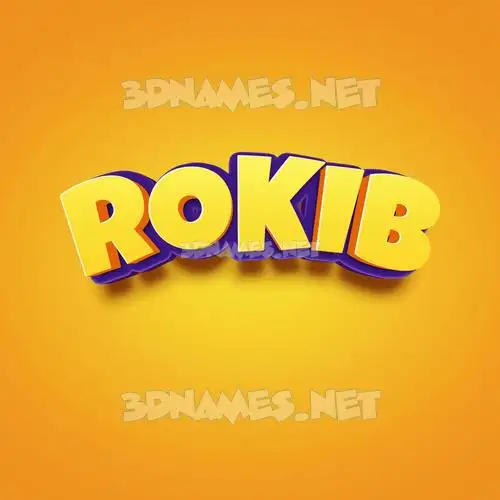 rokib in Orange Toon style - 3D name wallpaper rokib in Orange Toon style - 3D name wallpaper