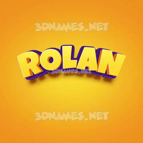 rolan in Orange Toon style - 3D name wallpaper rolan in Orange Toon style - 3D name wallpaper