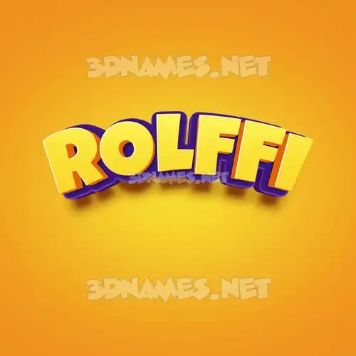 rolffi in Orange Toon style - 3D name wallpaper