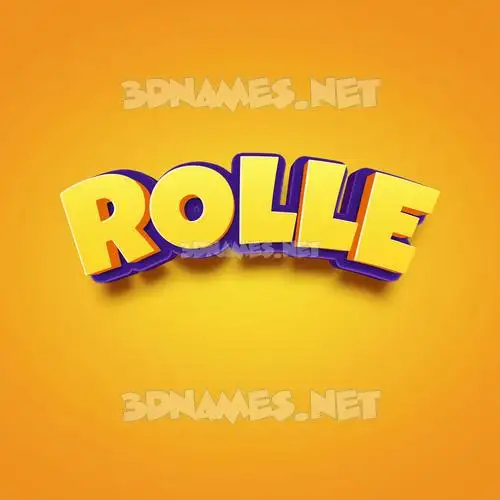 rolle in Orange Toon style - 3D name wallpaper rolle in Orange Toon style - 3D name wallpaper