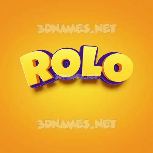 rolo in Orange Toon style - 3D name wallpaper rolo in Orange Toon style - 3D name wallpaper
