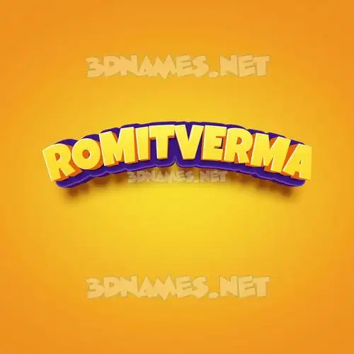 romitverma in Orange Toon style - 3D name wallpaper romitverma in Orange Toon style - 3D name wallpaper