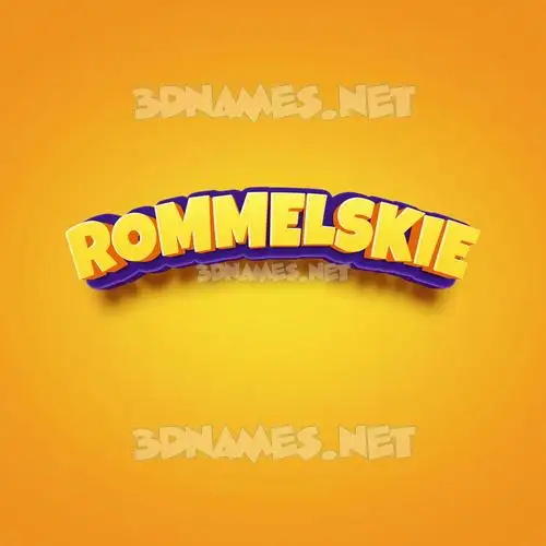 rommelskie in Orange Toon style - 3D name wallpaper rommelskie in Orange Toon style - 3D name wallpaper