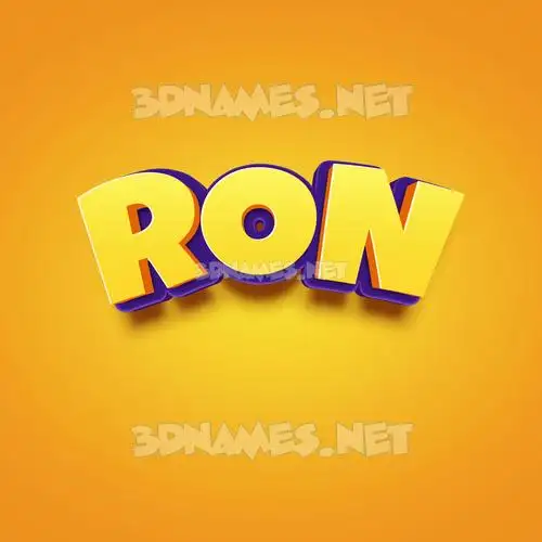 ron in Orange Toon style - 3D name wallpaper ron in Orange Toon style - 3D name wallpaper