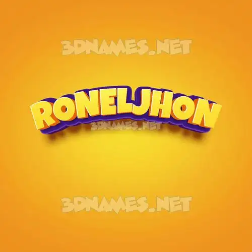 roneljhon in Orange Toon style - 3D name wallpaper roneljhon in Orange Toon style - 3D name wallpaper