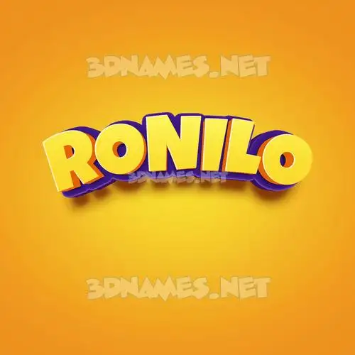 ronilo in Orange Toon style - 3D name wallpaper ronilo in Orange Toon style - 3D name wallpaper
