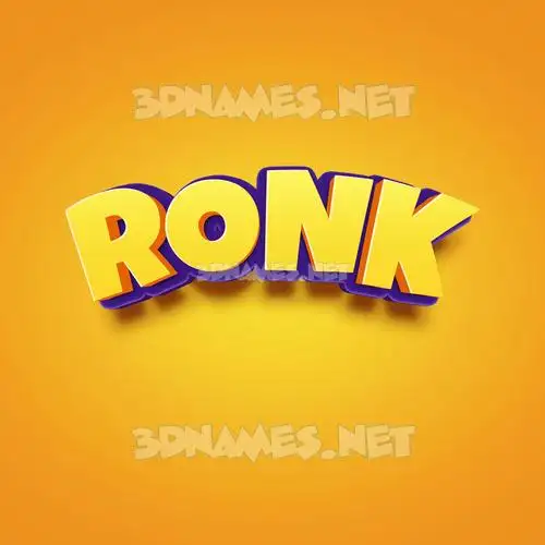 ronk in Orange Toon style - 3D name wallpaper ronk in Orange Toon style - 3D name wallpaper