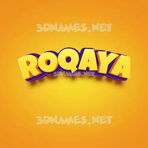 roqaya in Orange Toon style - 3D name wallpaper roqaya in Orange Toon style - 3D name wallpaper